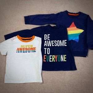 Set of Awesome! T-shirt, long sleeve & light sweatshirt